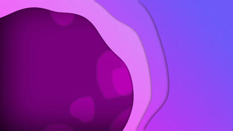 animation of colorful flowing splashes moving in waves with floating hearts on a purple background