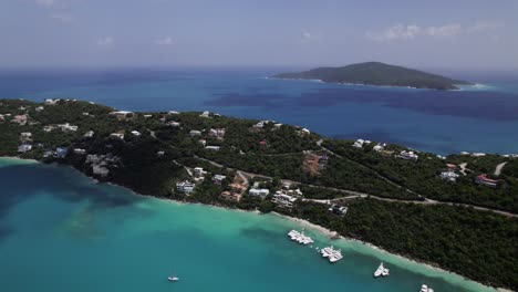 stunning aerial view homes on mountain magen's bay st