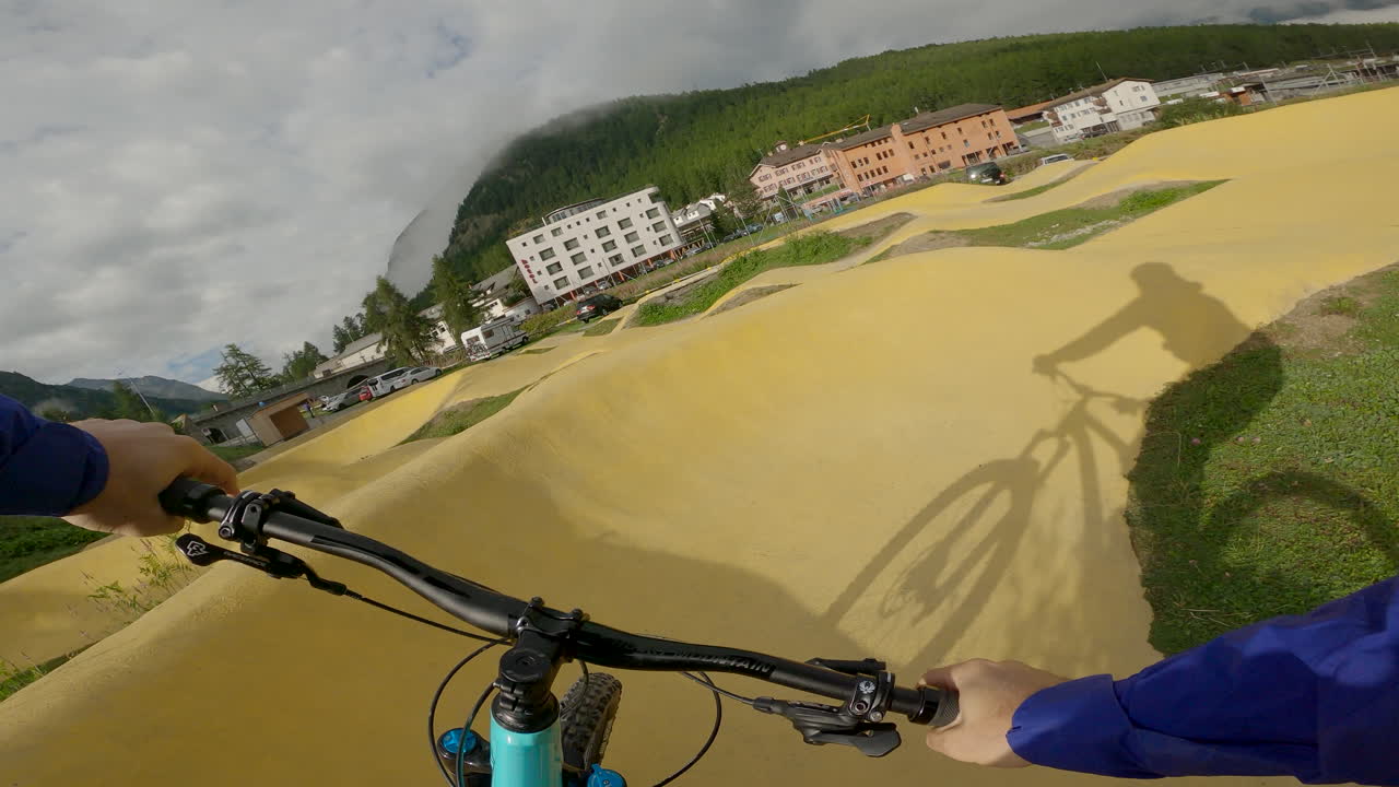 Mountain Biking in a Bike Park with Scenic Views