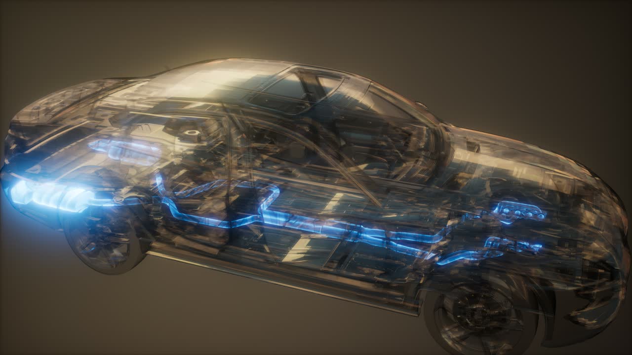 sistema de escape visible en el coche