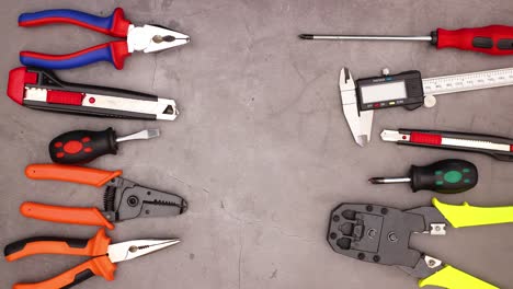 construction tools move left and right on working table - diy stop motion