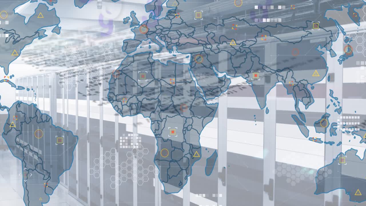 서버를 통해 데이터 및 세계 지도의 애니메이션