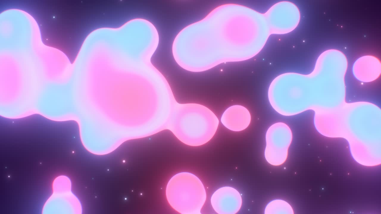 Relaxing Lava Lamp Liquid Bubble Blobs Float Slowly Glow Pink Light - 4K Seamless VJ Loop Motion Background Animation