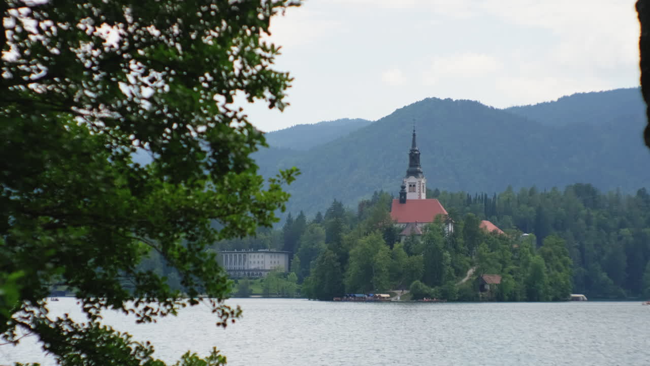 Chiesa sull'isola nel Lago di Bled, Slovenia