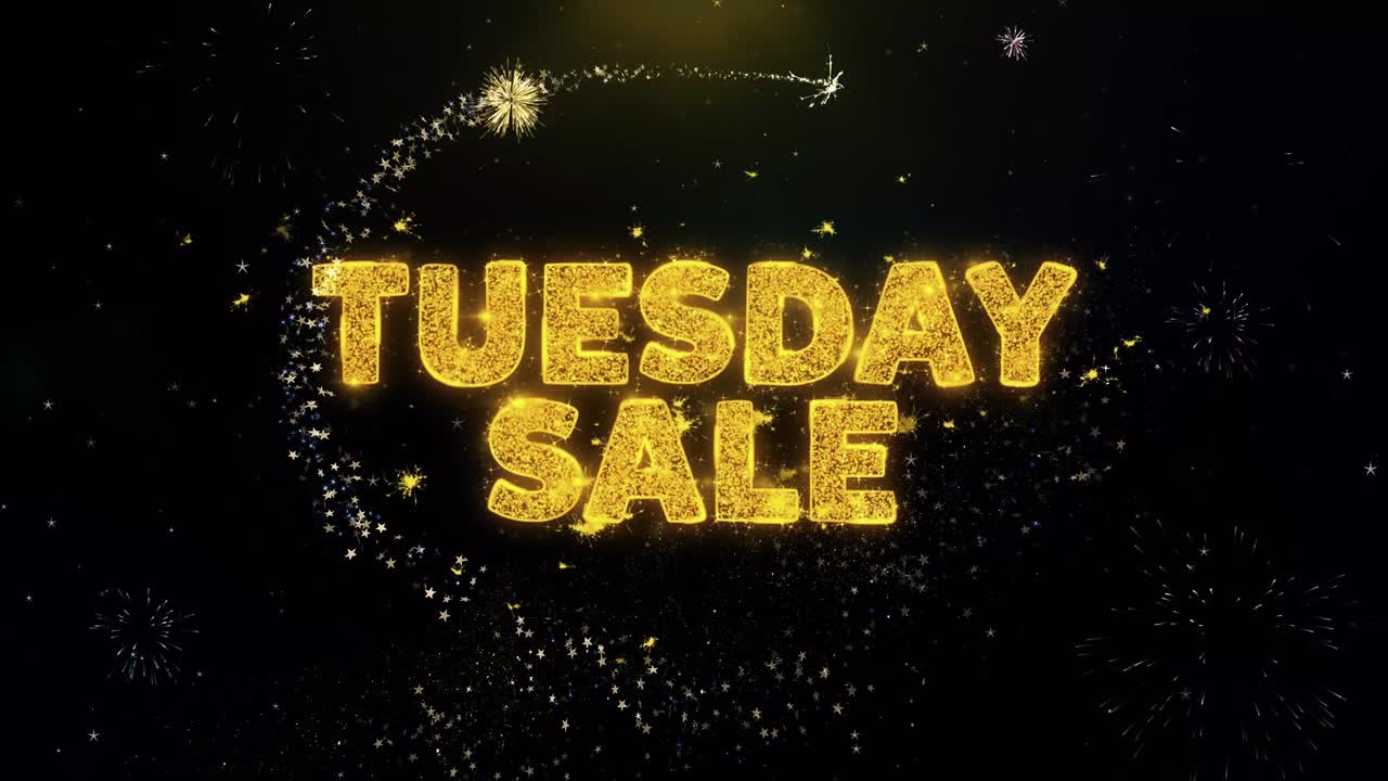 Tuesday Sale Promotion with Fireworks