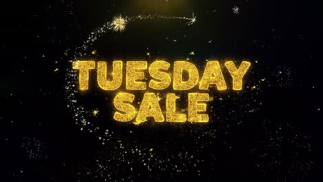 tuesday sale promotion with fireworks