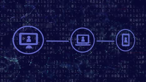 Network-of-connection-icons-against-data-processing