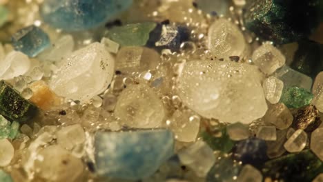 a mesmerizing close-up of shimmering crystals and colorful minerals highlighting the beauty and diversity of natural geological forms