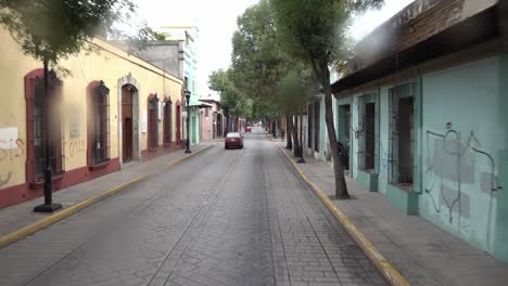 a rainy day on the streets of oaxaca