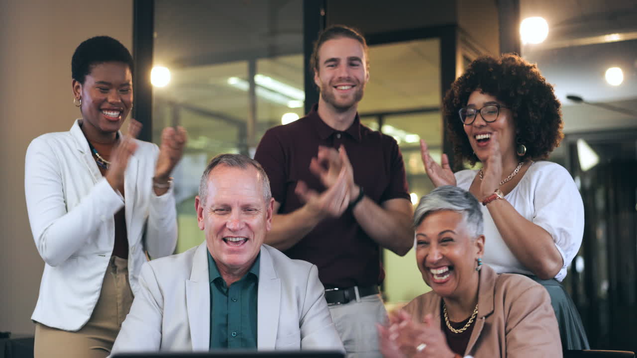 Celebrate, business people