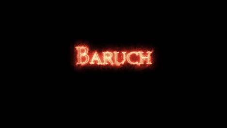 baruch written with fire. loop