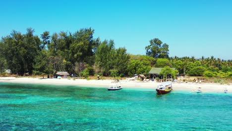 exotic-small-island-with-palm-trees-and-white-sand-beaches-in-crystal-clear-waters,-Thailand