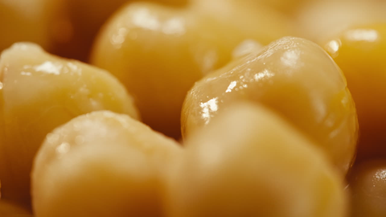 Close-up of Canned Chickpeas