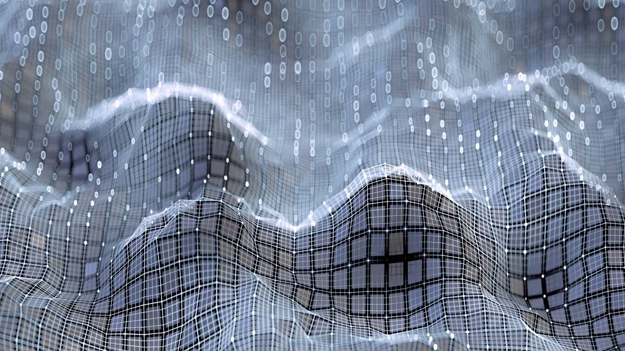 White abstract corporate networking background seamless loop 3D render animation