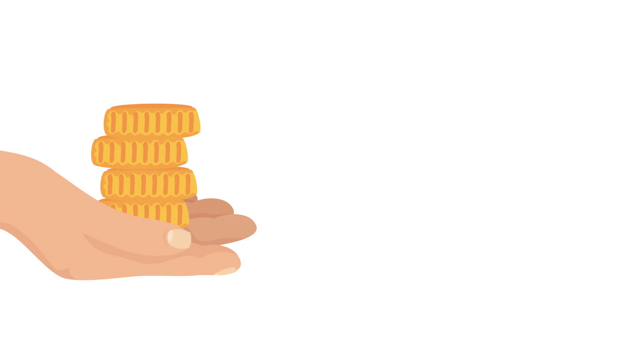 손으로 동전을 들어 올리는 돈 재정