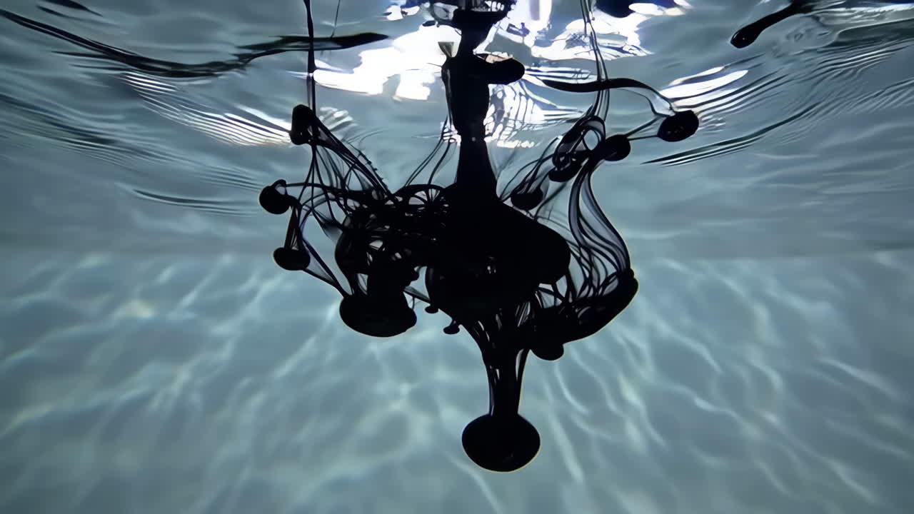 Abstract Underwater Ink Patterns