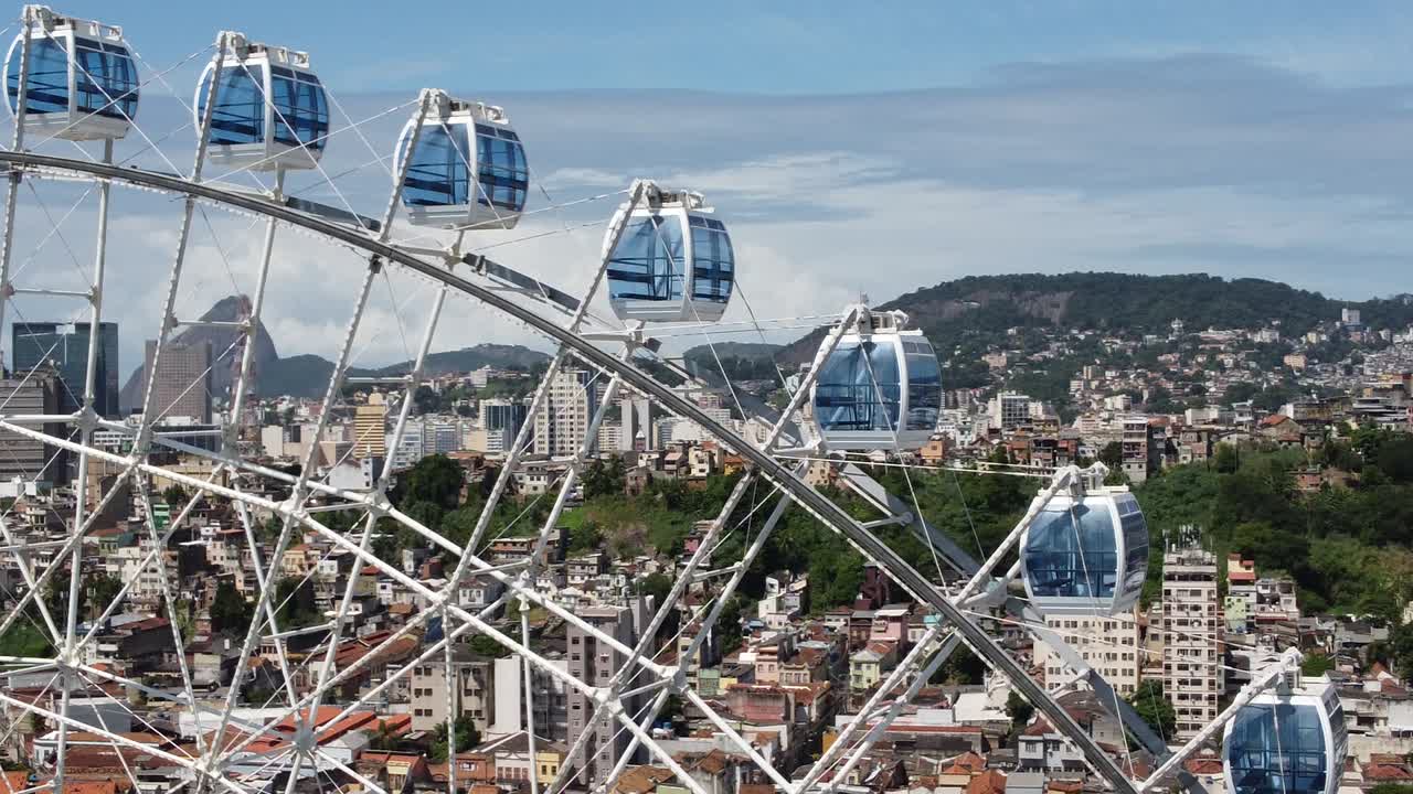 리오데자네이루 시내의 랜드마크의 공중 풍경, 리오스타 관광 명소, 유명한 리오 니테로이 다리, 브라질의 리오데사네이루.