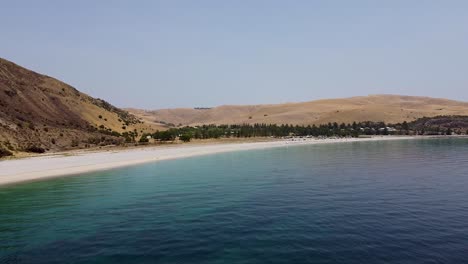 The-fine-white-sand-beach-of-Rapid-Bay-in-South-Australia---aerial