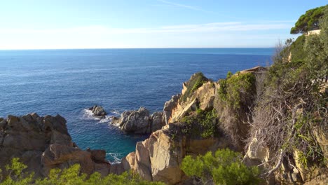 beach rock paradise lloret de mar lloret de mar coastal path beach views mediterranean turquoise blue cove ibiza mallorca