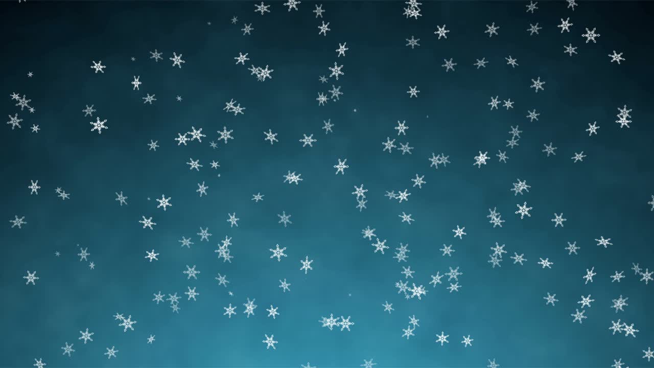 Seamless animation of snowflakes. Winter Christmas animated background
