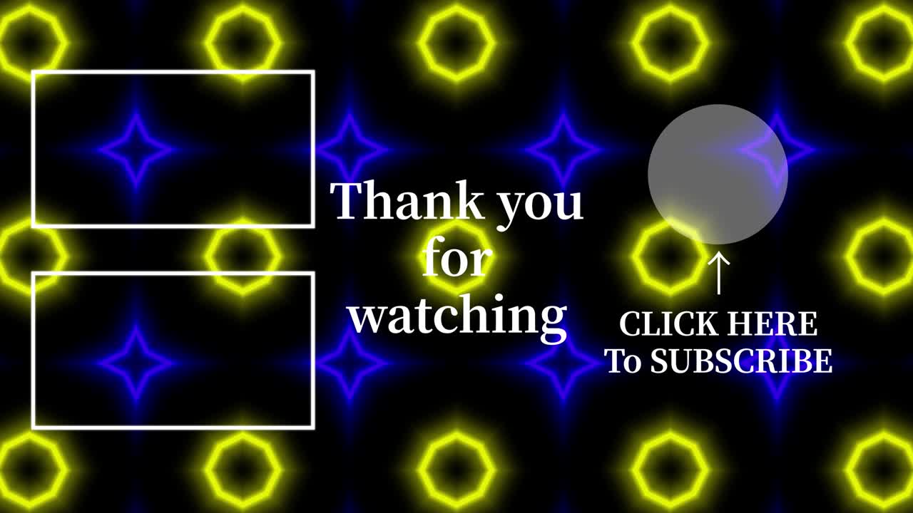 네온 표지판 패턴 엔드 카드 엔딩 스크린 모션 그래픽