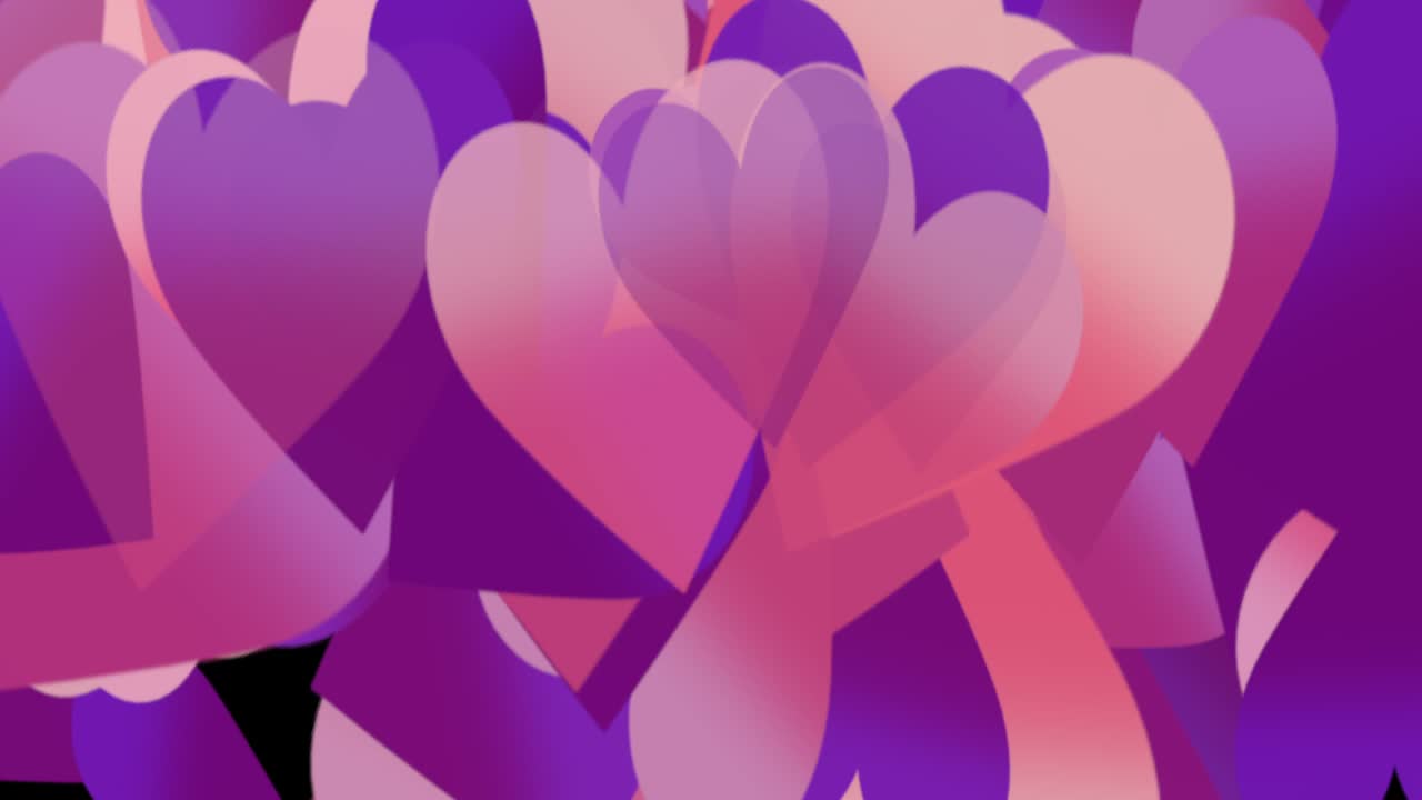 움직이는 심장이 있는 검은 바탕