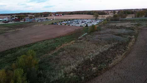 A-carpool-lot-near-the-highway-in-Michigan