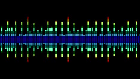 colorful wave lines. sound wave from equalizer. digital pulse wave concept. futuristic loop on black background. music colorful wave animation.