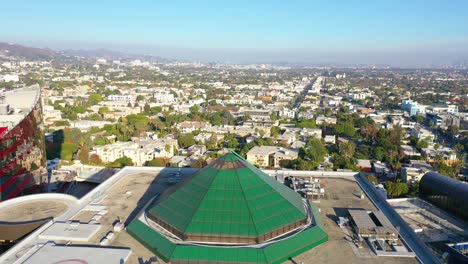 aerial over the pacific design center in west hollywood los angeles california 1