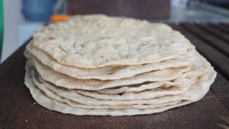 stack of uncooked flatbreads