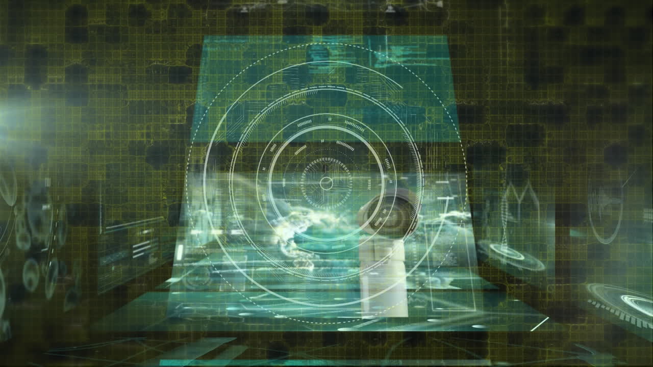 스 스캔 및 스크린을 통해 데이터 처리의 애니메이션