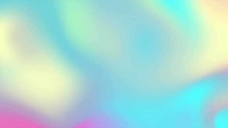 Sfondo animato con onde liquide astratte e lamina olografica colorata.