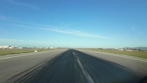 pov hyperlapse x5 taking off as seen by the pilots