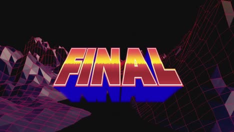 animación del paisaje final sobre el metaverso sobre fondo negro