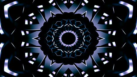 abstracto metálico concepto industrial y tecnológico patrón simétrico ornamental decorativo caleidoscopio movimiento círculo geométrico y formas estelares