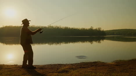 fisherman at sunrise