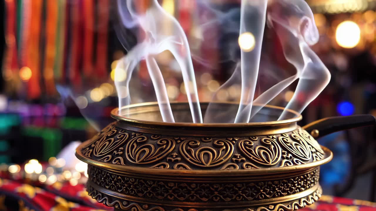 quemador de incienso con humo