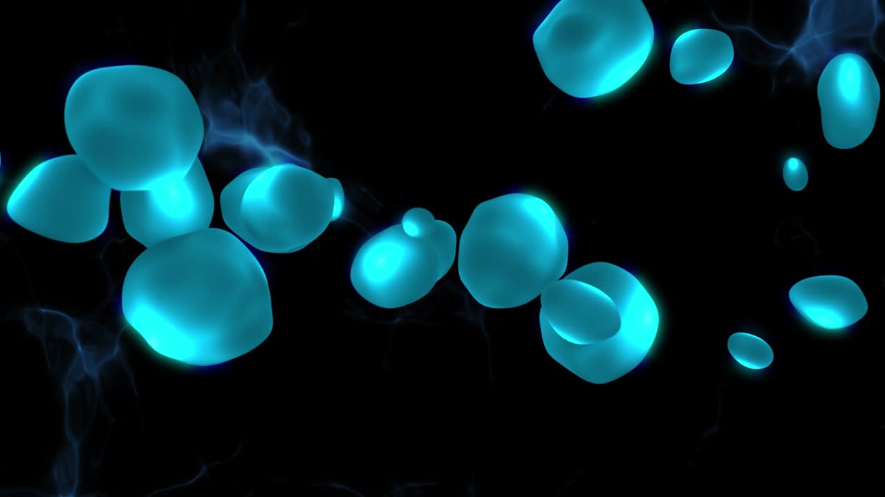 Animated Drops In Zero Gravity