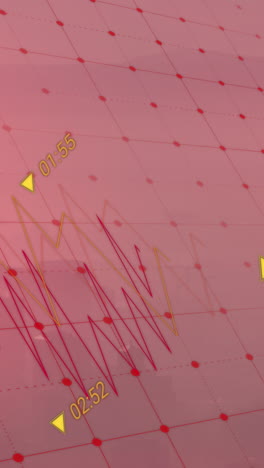 animación de la bandera de china y procesamiento de datos sobre el paisaje urbano