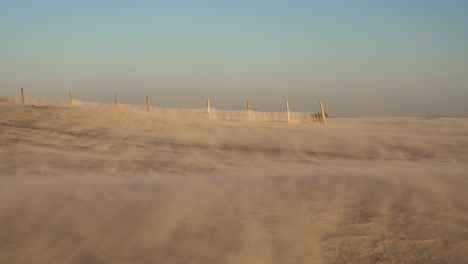 the movement of sand, sand saltations form as relentless winds pound the coast