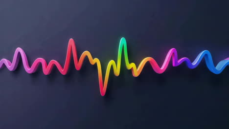 colorful audio waveform on dark background