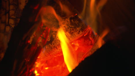 Slow-motion-close-up-of-a-red-hot-fire-burning