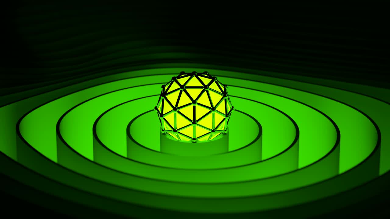 fondo ondulado verde animación de bucle sin costuras de renderizado 3d