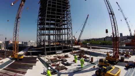 construction of a skyscraper