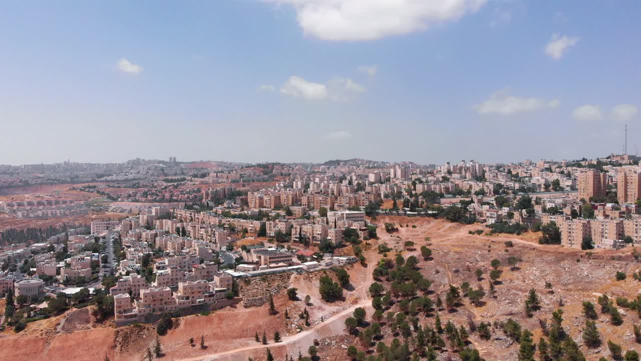 centro de jerusalén al mediodía vista aérea