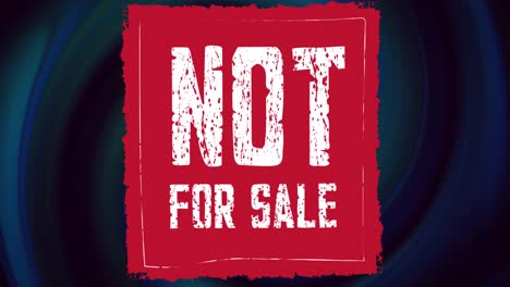 animation of not for sale text over shapes