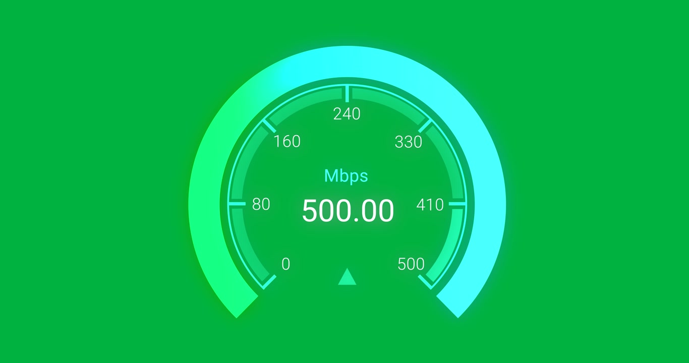Animation of car speedometer on transparent background