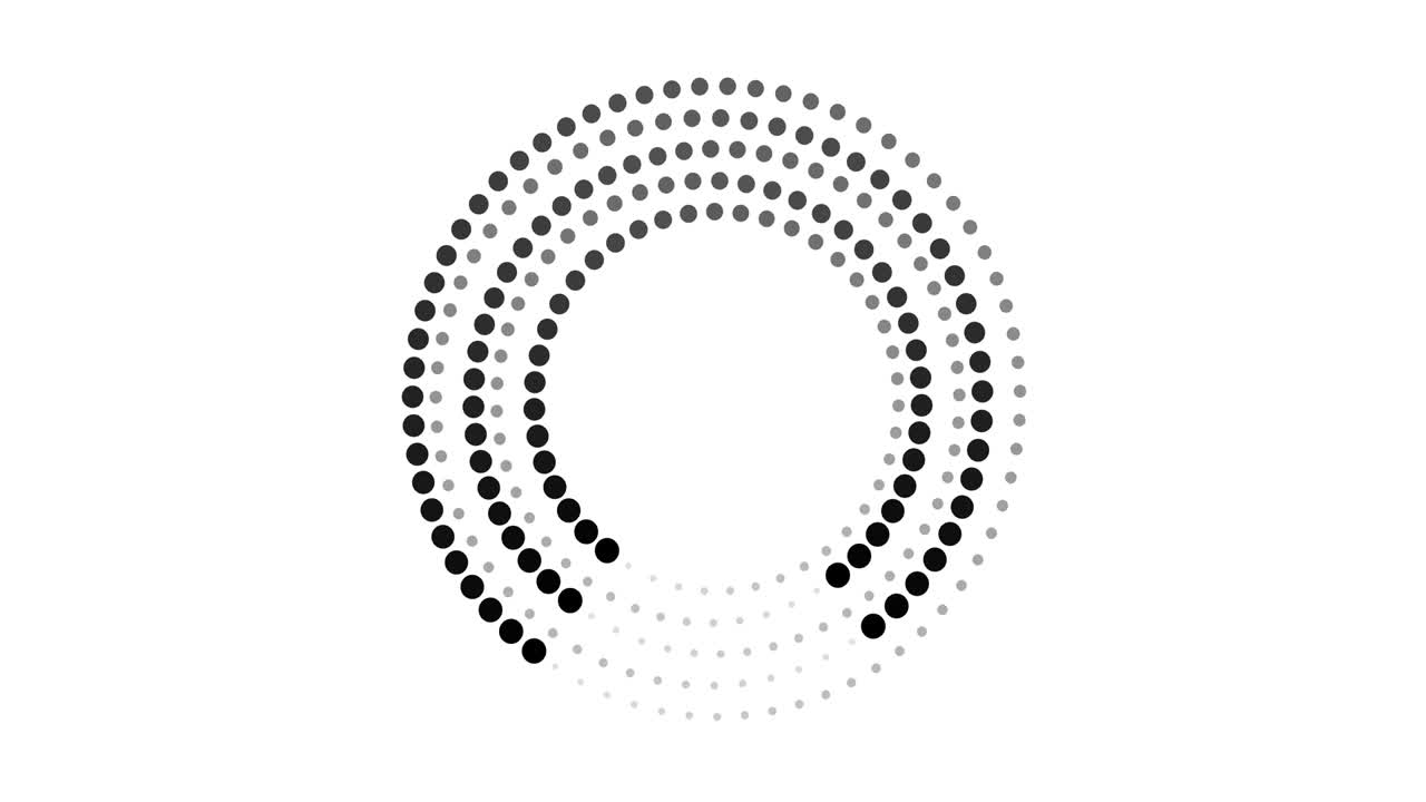 medio tono círculo punteado giratorio. punto abstracto redondo medio tono elementos giratorios