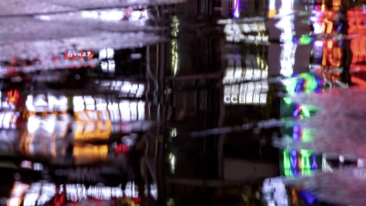Chongqing cyberpunk city neon street scene in the rain at night