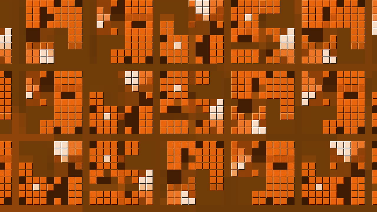 Pixelated Orange and Brown Pattern